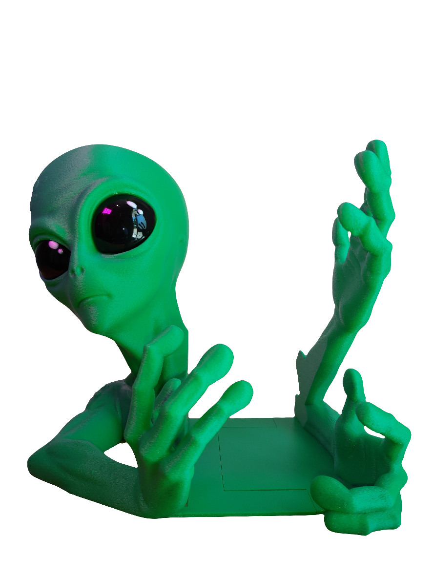 Shelf Invader Alien Bookend