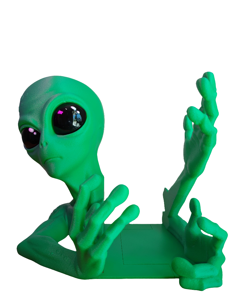 Shelf Invader Alien Bookend