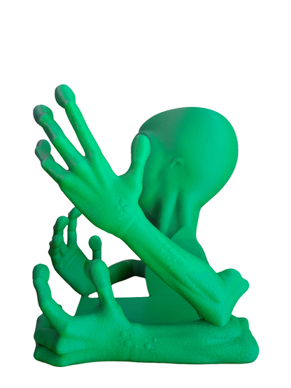 Shelf Invader Alien Bookend