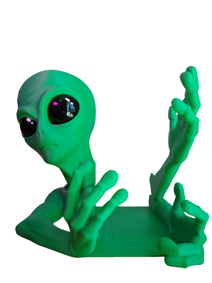 Shelf Invader Alien Bookend